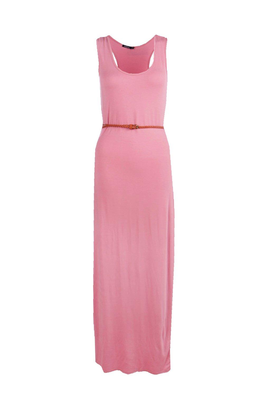 Boohoo racer best sale back maxi dress